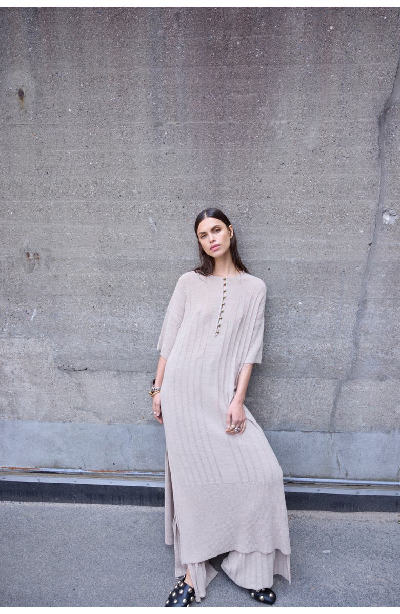 Day Stellan Loose Ribbed Knit Dress, Alternate, color, Cobblestone