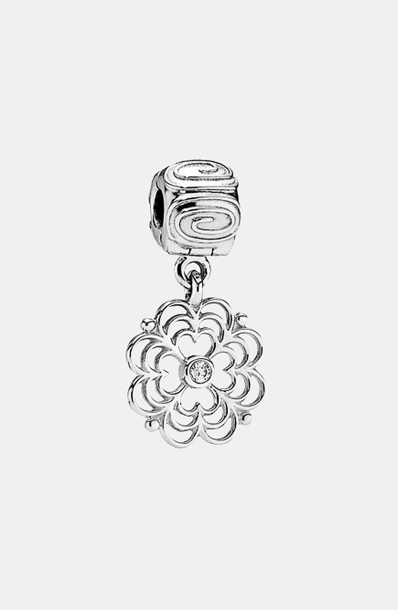 PANDORA Dogwood Dangle Charm, Main, color,