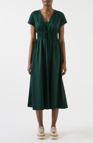 LK Bennett Emi Scallop Trim Cotton Dress