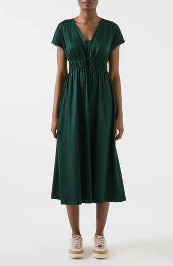 LK Bennett Emi Scallop Trim Cotton Dress