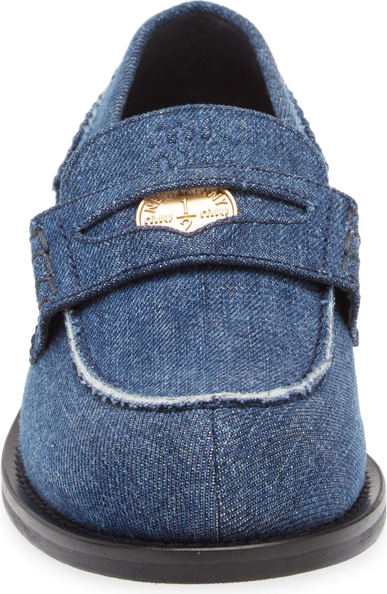Miu Miu Denim Penny Loafer, Alternate, color,