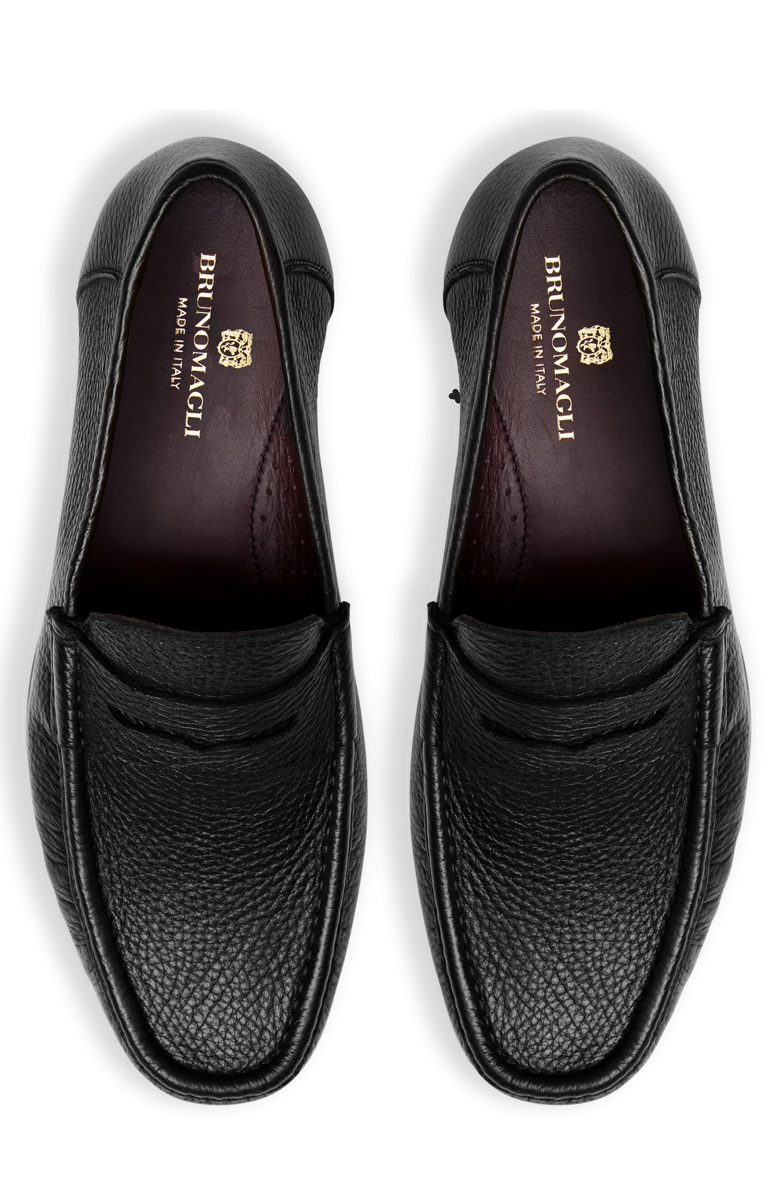 Bruno Magli Tonio Penny Loafer, Alternate, color, Black Cervo