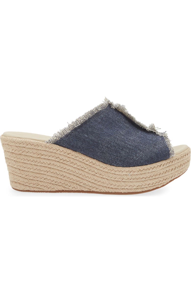 Chocolat Blu Platform Wedge Sandal, Alternate, color, Indigo Linen