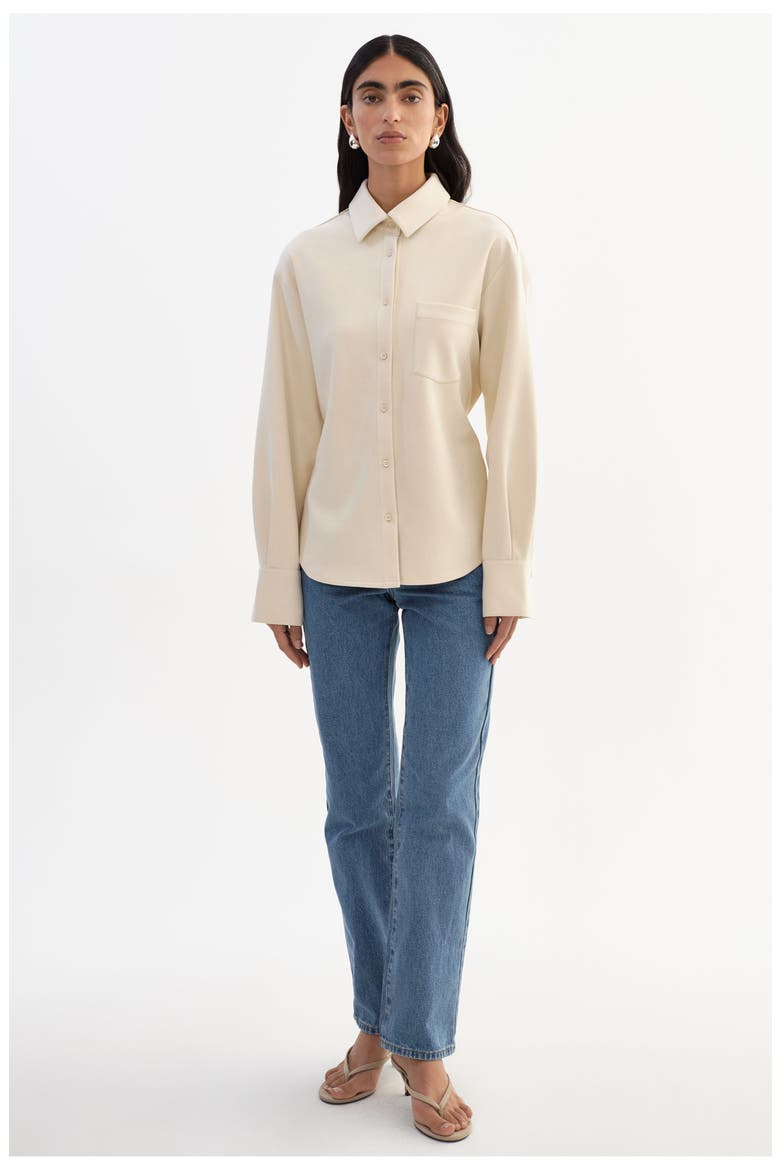 Tosca | Faux Suede Shirt, Main, color, Opal