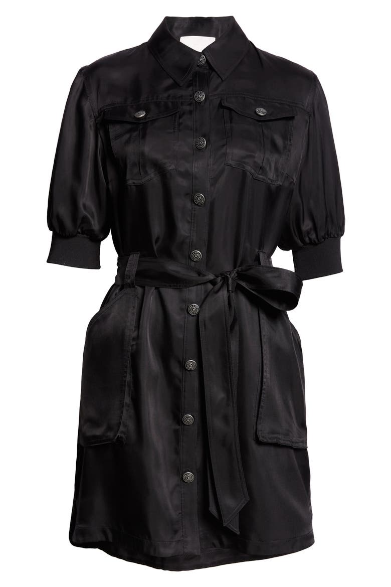 Damla Shirtdress, Alternate, color, BLACK