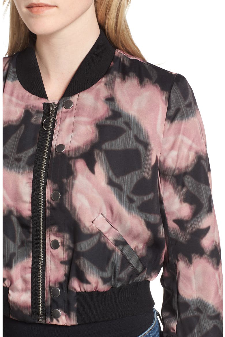 Denni Floral Bomber Jacket, Alternate, color, ENGLISH GARDEN PRINT