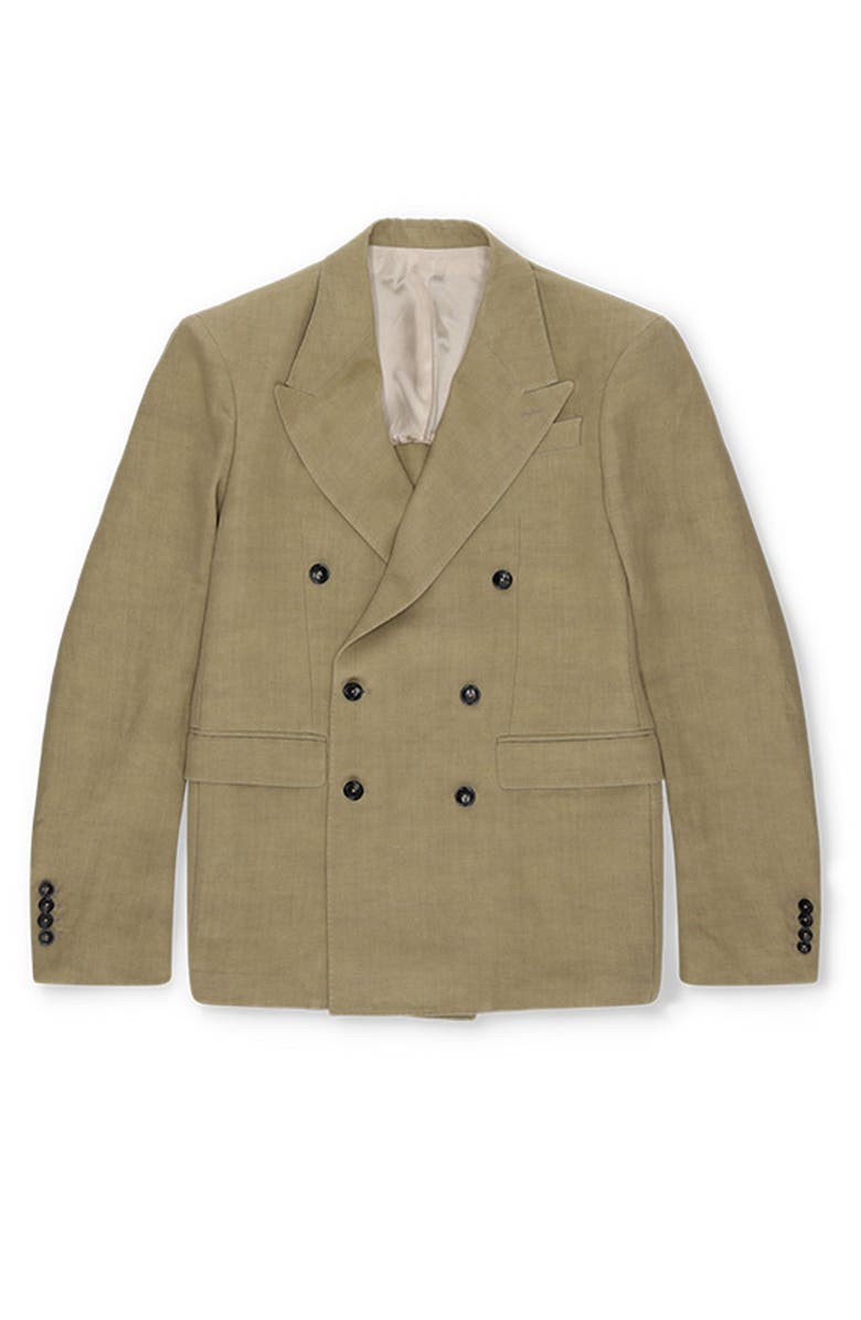 Fortela Double Breasted Linen Concord Jacket, Main, color, Oil