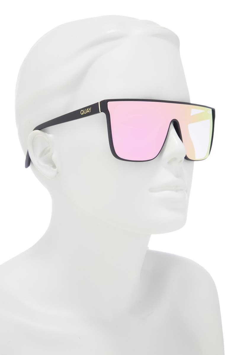 QUAY Nightfall 138mm Shield Sunglasses, Alternate, color, 