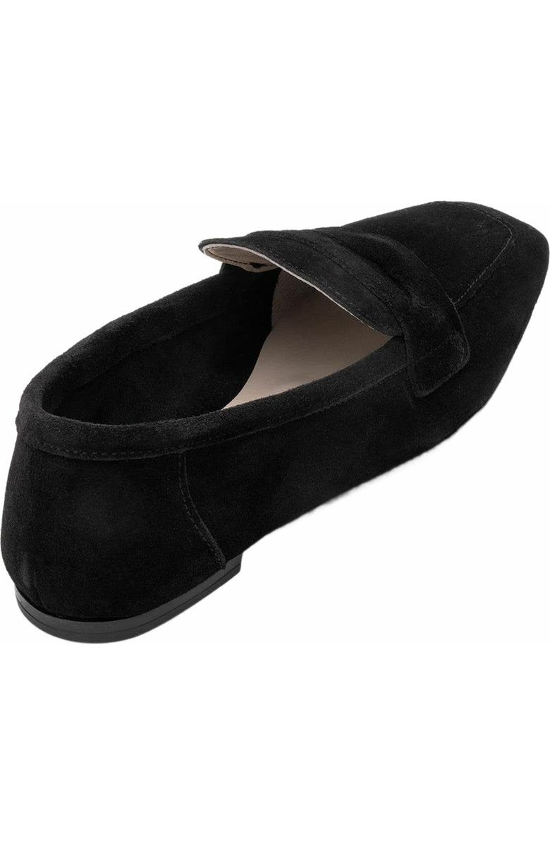 Forever & Always Shoes Morne Leather Loafers, Alternate, color, Black Suede Leather