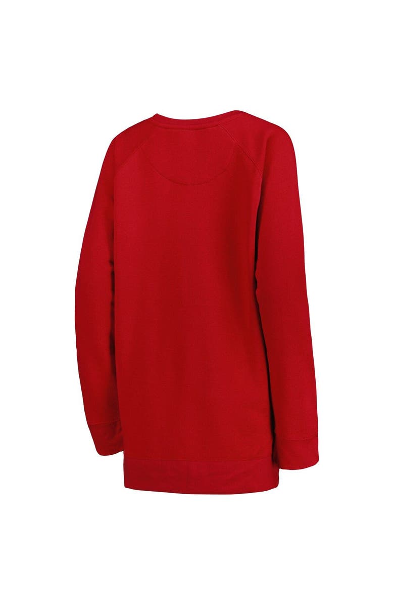 PRESSBOX Women's Pressbox Crimson Alabama Crimson Tide Steamboat Animal Print Raglan Pullover Sweatshirt, Alternate, color,