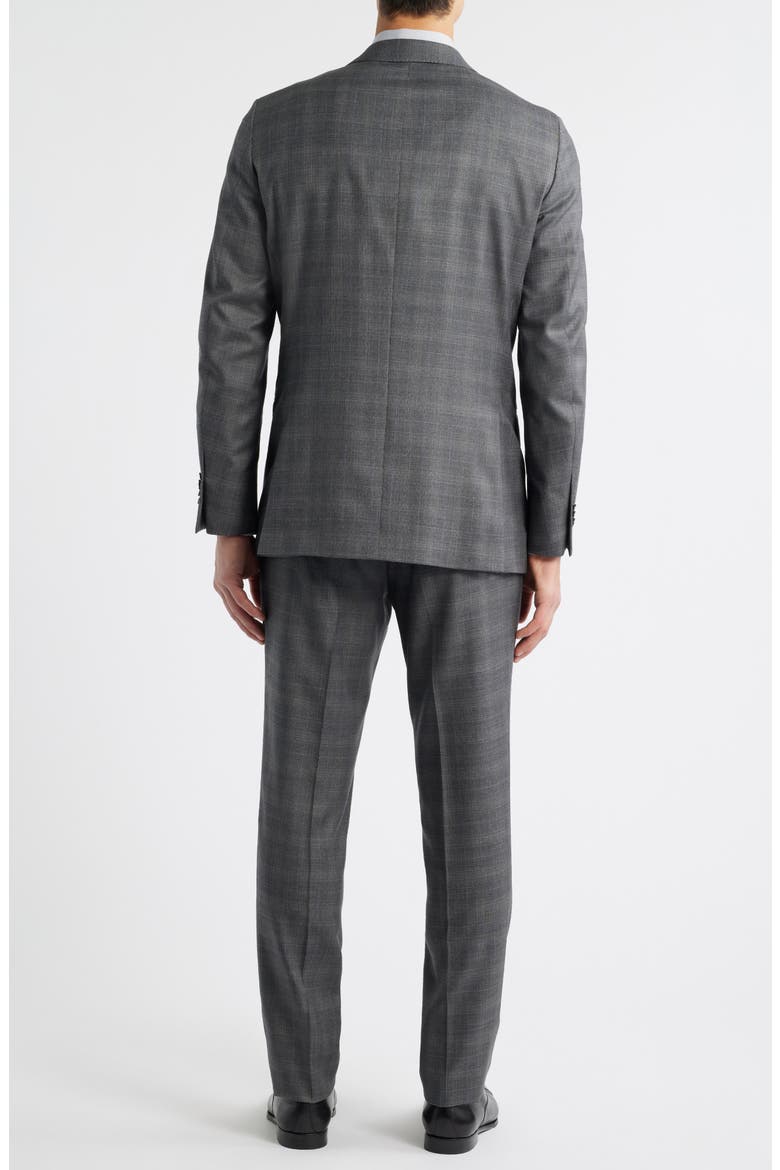 Hartford Classic Fit Grey Plaid Wool Suit, Alternate, color, CHARCOAL