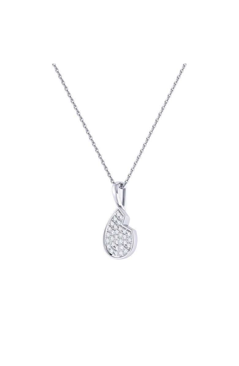 LuvMyJewelry Street Cycle Open Teardrop Silver Diamond Chain Pendant, Alternate, color, 