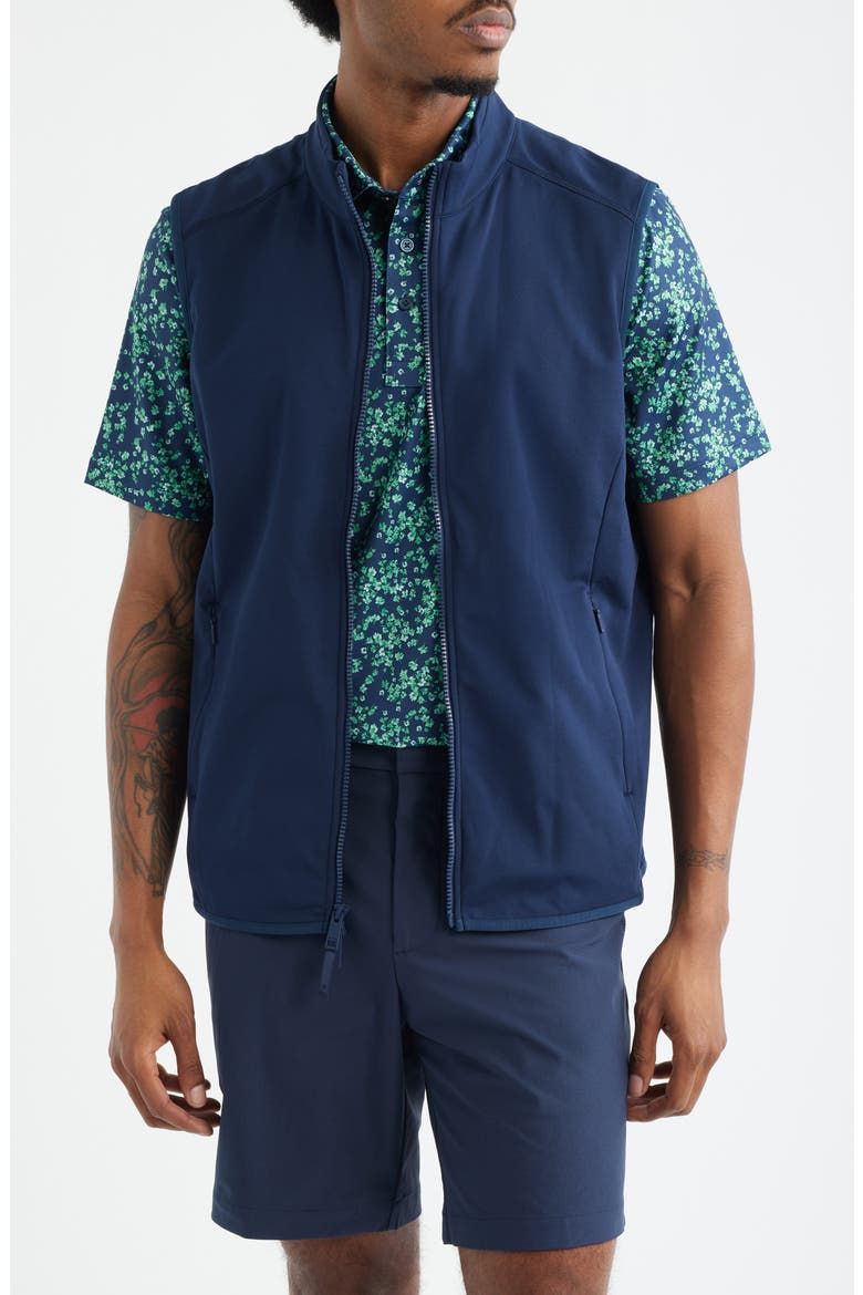 Double Knit Tech Golf Vest, Main, color, TWILIGHT