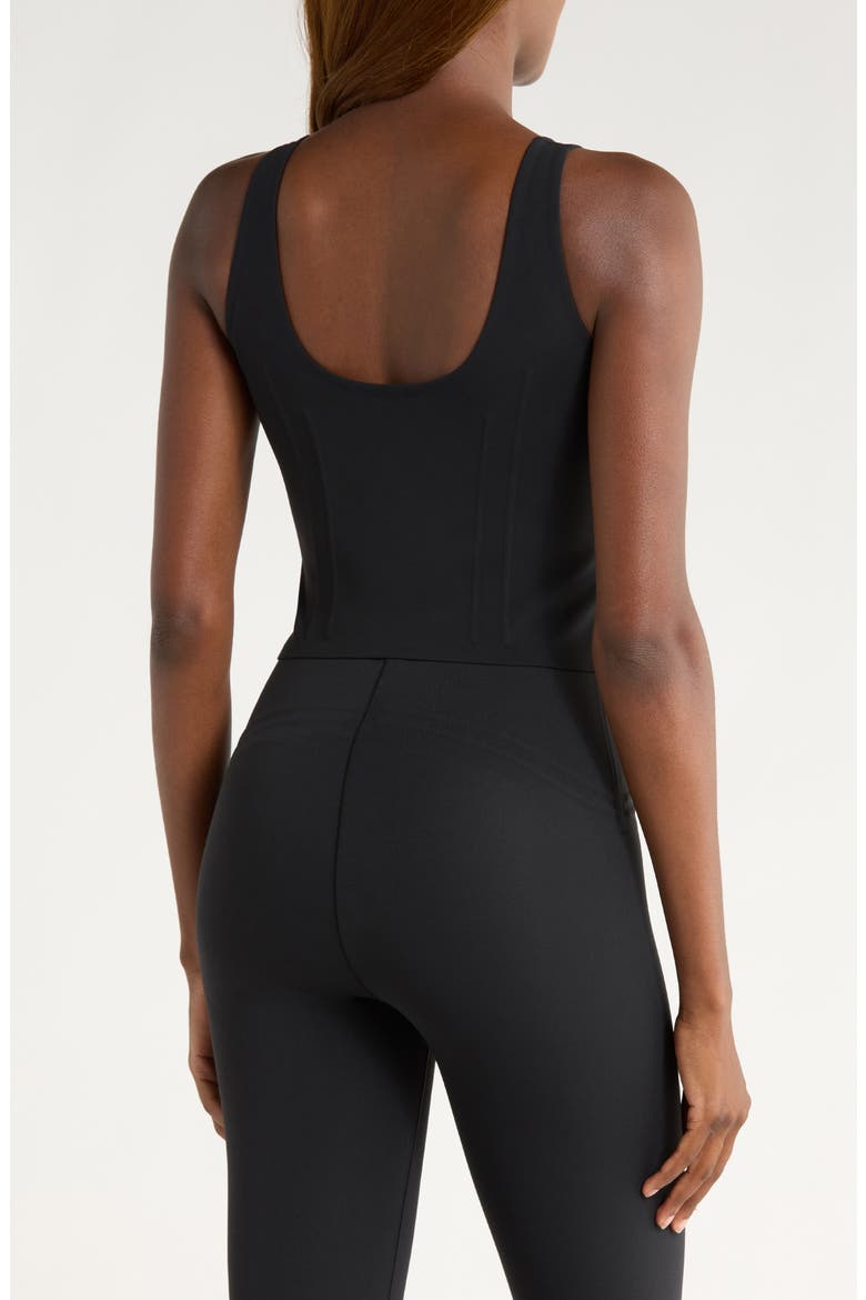 Contour Crop Tank Top, Alternate, color, VERY BLACK