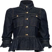 Cinq à Sept Delanie Denim Peplum Jacket