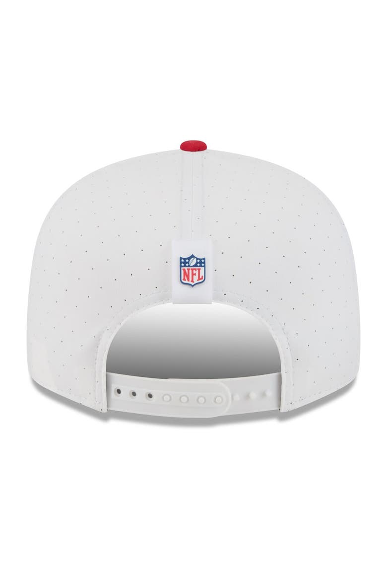 Men's New Era  White/Scarlet San Francisco 49ers 2025 NFL Training Camp Split Panel 9FIFTY Snapback Hat, Alternate, color, White
