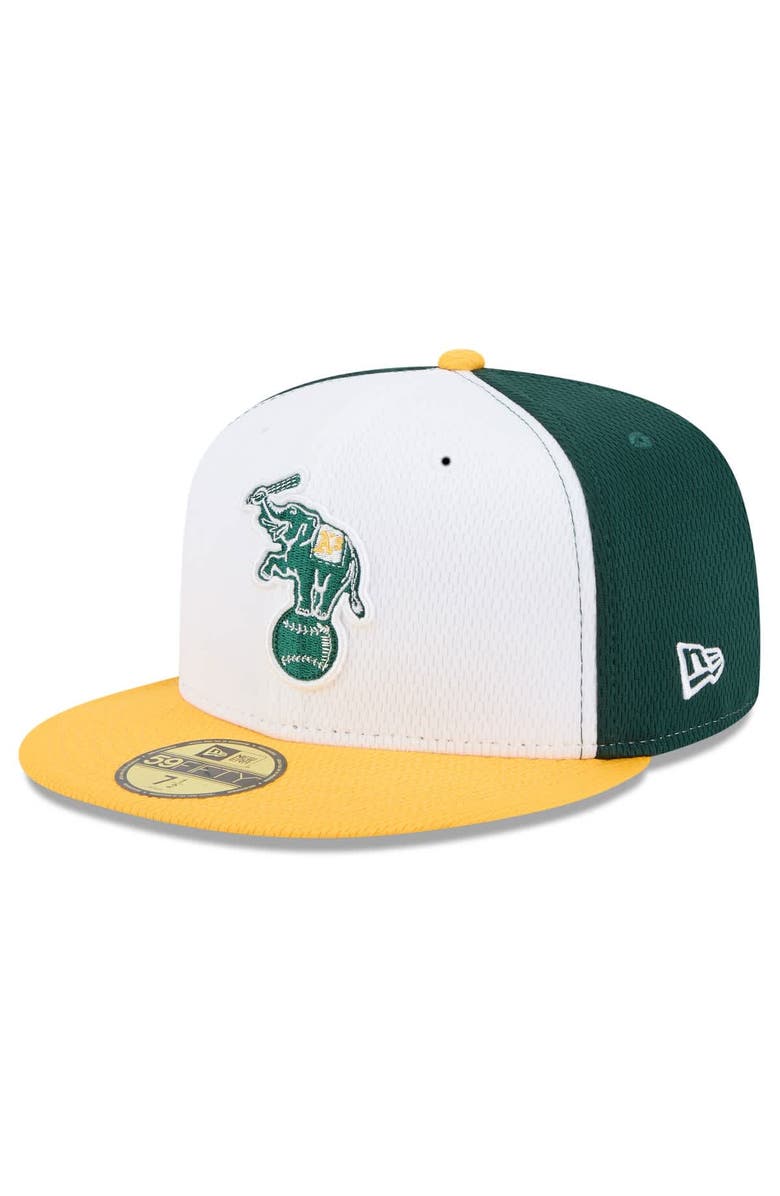 New Era Men's New Era Green/Gold Athletics 2025 MLB Clubhouse 59FIFTY Fitted Hat, Alternate, color,