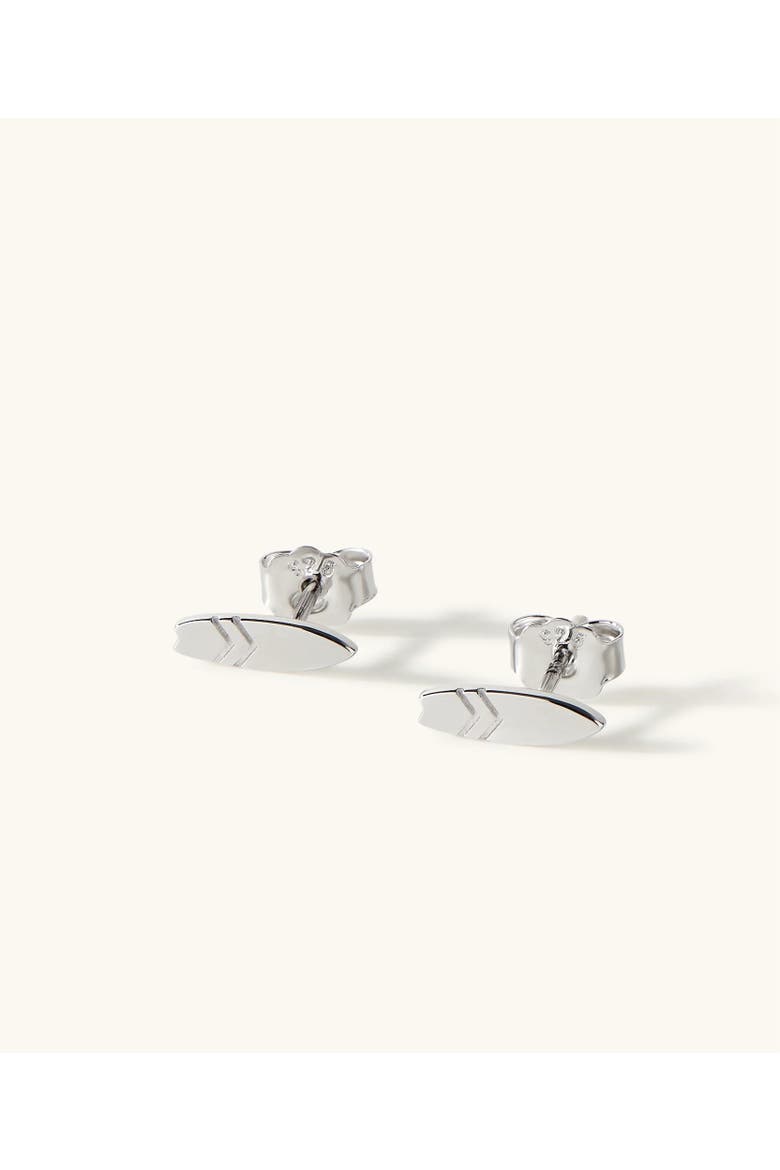 The Waxed Stud Earrings, Main, color, Sterling Silver