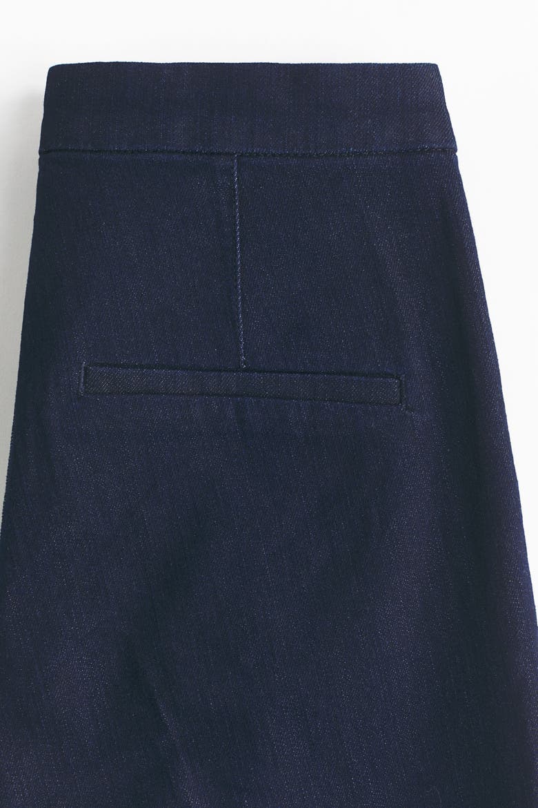 Flared High Waist Ankle Jeans, Alternate, color, Dark denim blue