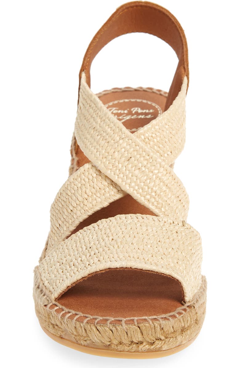 Toni Pons Susa Espadrille Wedge Sandal, Alternate, color, Natural