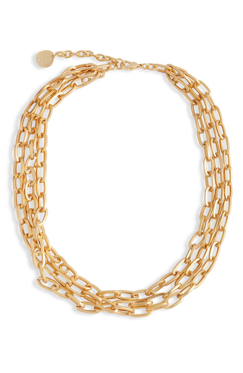 Karine Sultan Layered Chain Necklace, Main, color, Gold