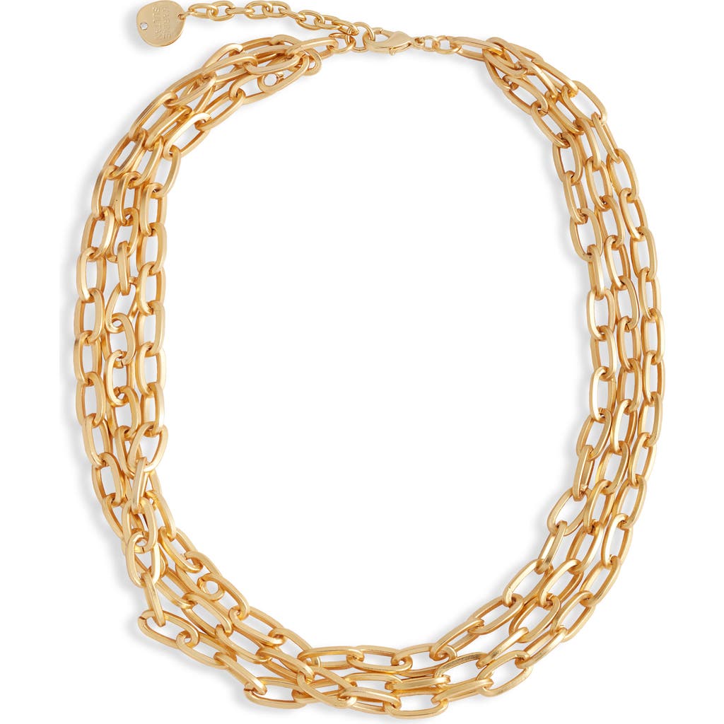 Karine Sultan Layered Chain Necklace in Gold