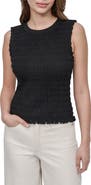 DKNY Jeans Smocked Sleeveless Top