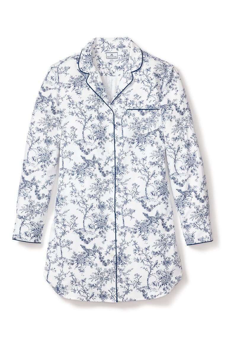 Timeless Toile Long Sleeve Nightshirt, Alternate, color, WHITE