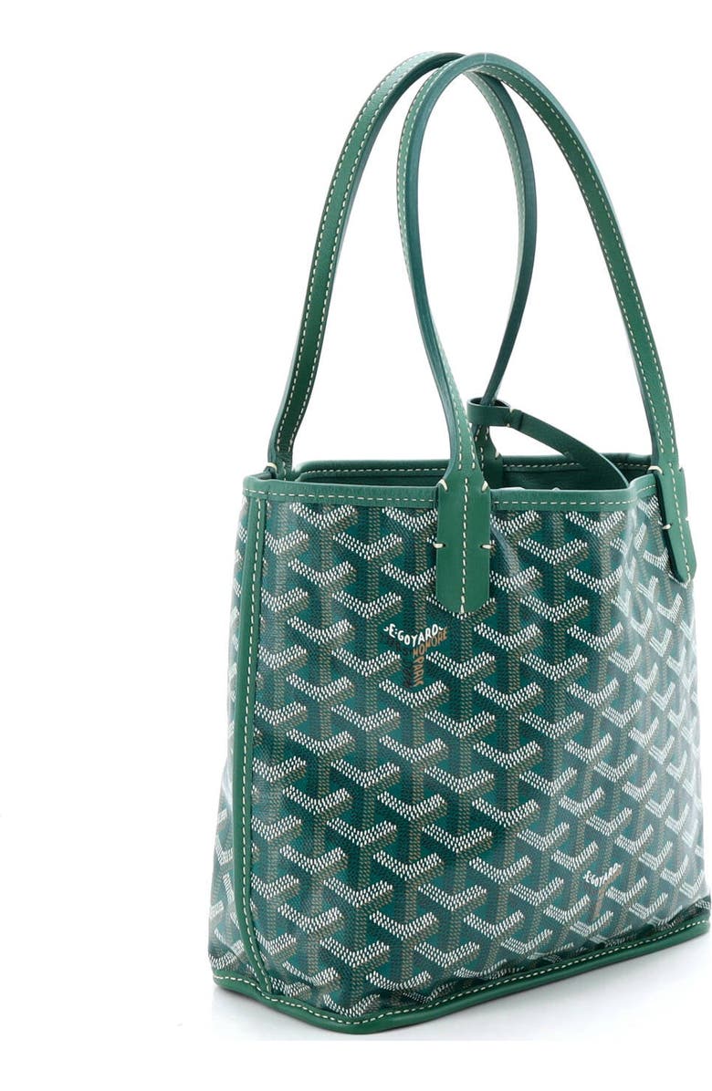 Pre-Owned Goyard Anjou Reversible Tote Coated Canvas Mini, Alternate, color, Green