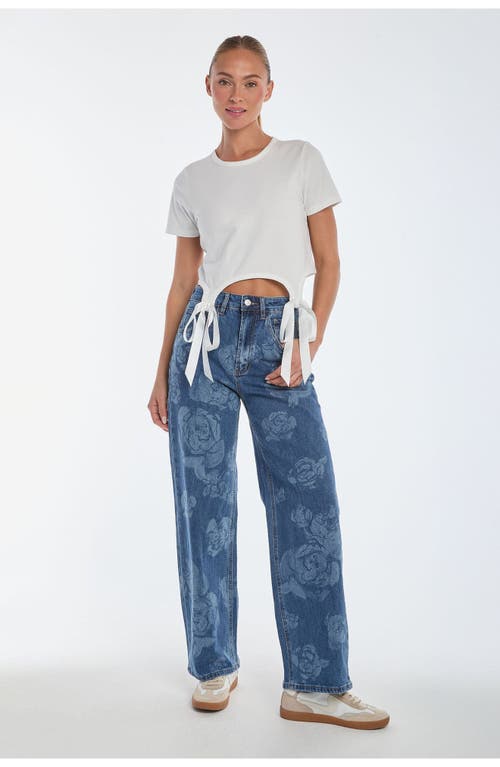 Shop Noli Yoga The Noli Shop Diana Bow T-shirt In White