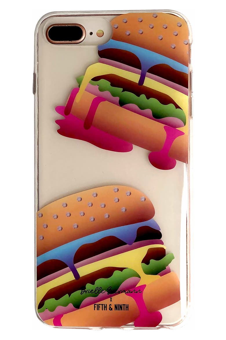 x Brielle Biermann Eat In Get Out iPhone 6/6s/7/8 Plus Case, Main, color, BLUE