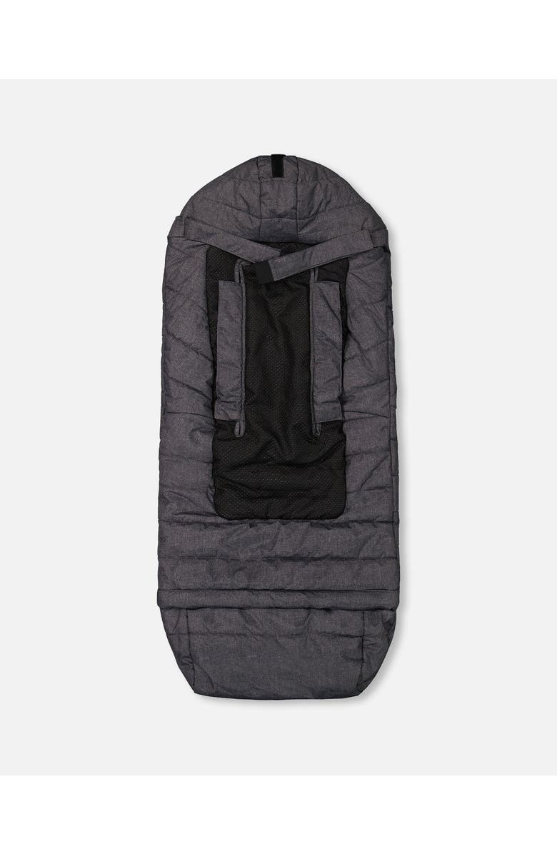 Deux par Deux Baby Unisex Evolutive Baby Footmuff Textured Gray, Alternate, color, Printed Texture
