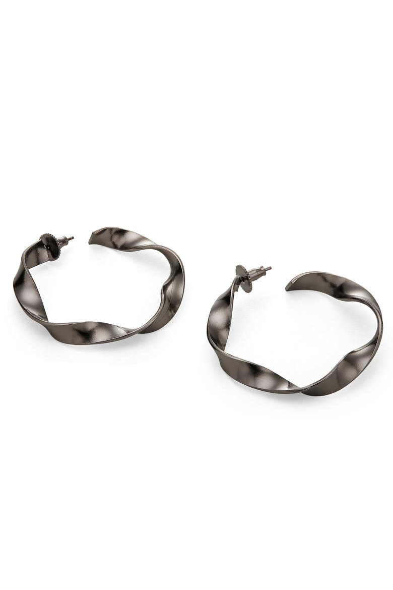SINNA HOOPS, Alternate, color, Gunmetal Grey
