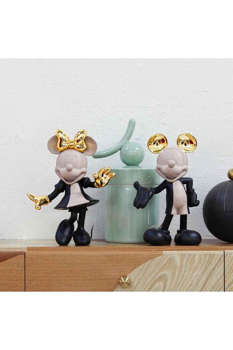 Mickey Mouse Hoppen Figurine, Alternate, color, Taupe, Black / Gold