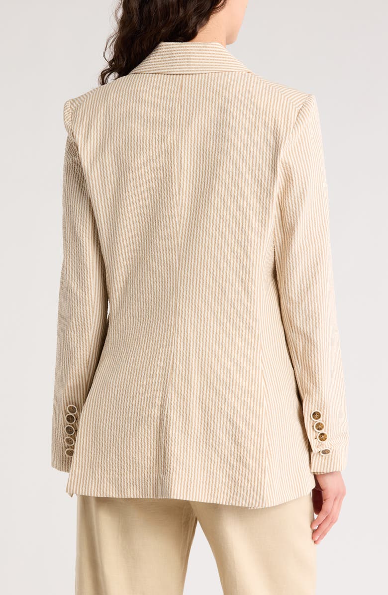 Veronica Beard Didion Blazer Jacket, Alternate, color, Khaki/White