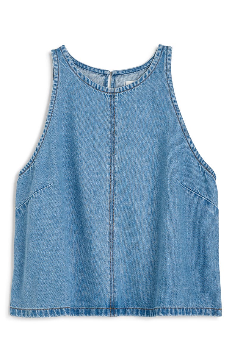 Madewell Airy Denim Shell Top, Alternate, color, Clean Soft Sky