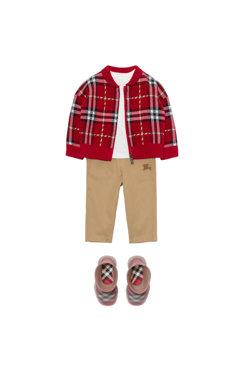 Burberry Cotton Blend Trousers, Alternate, color, Sand