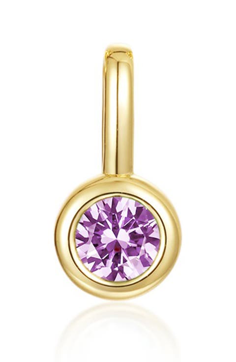 Bezel Birthstone Charm Pendant