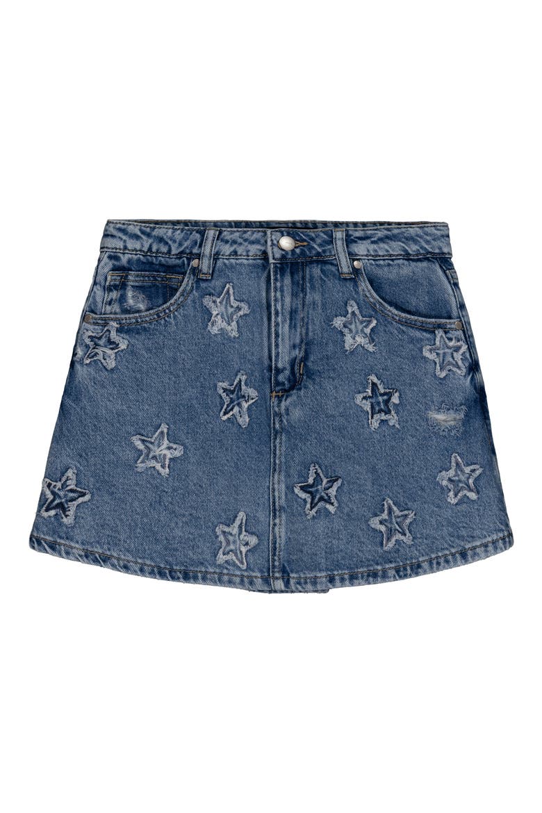 Kids' Mina Mini Denim Skort, Main, color, MED WASH