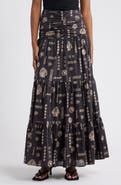 Rails Agatha Floral Tiered Cotton Maxi Skirt