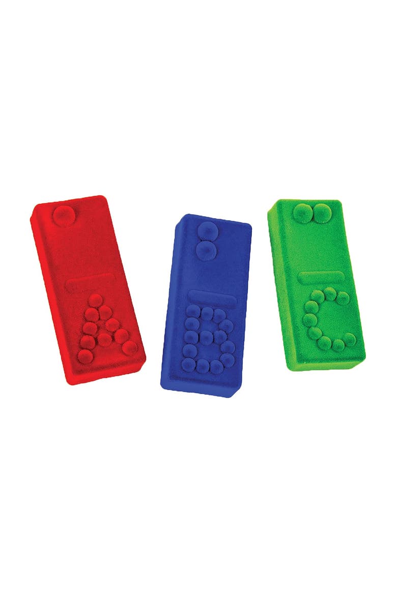 Braille Alphabet Tiles 26 Pieces, Natural Foam Rubber, Kids, Alternate, color, Multicolored