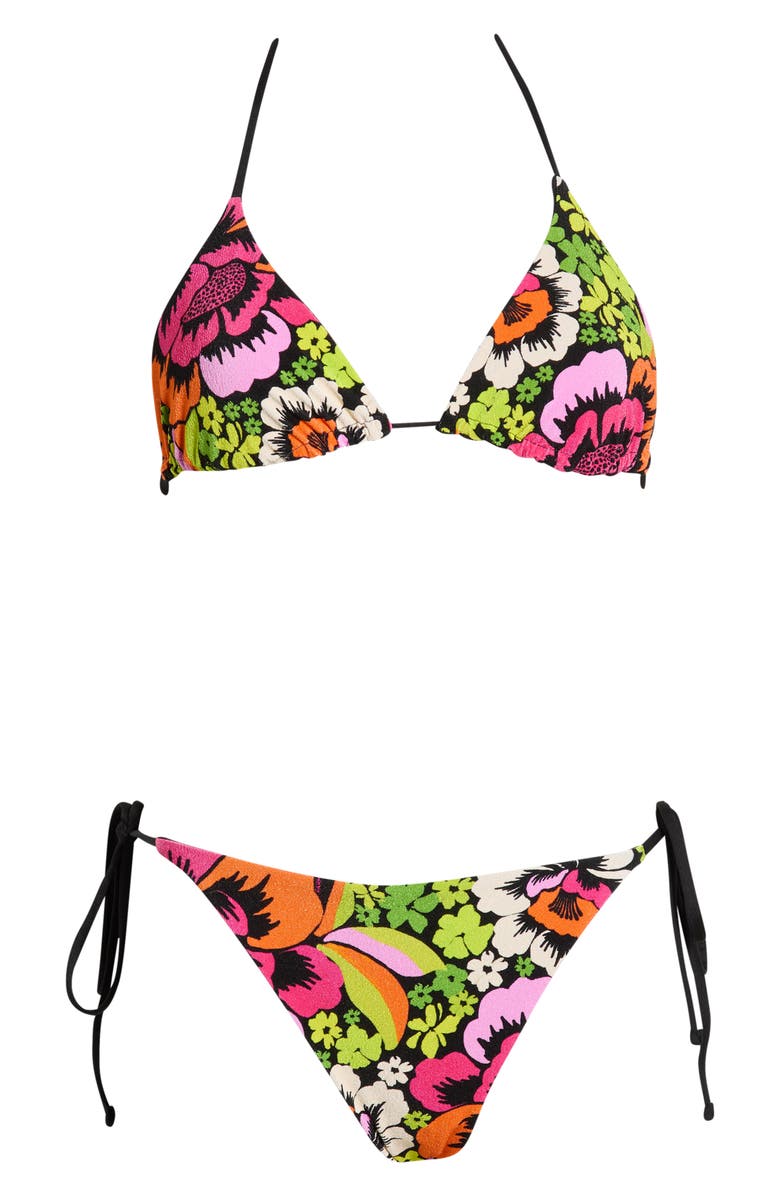 Rip Curl Blooming Side Tie Reversible Bikini Bottoms, Main, color, Bloom