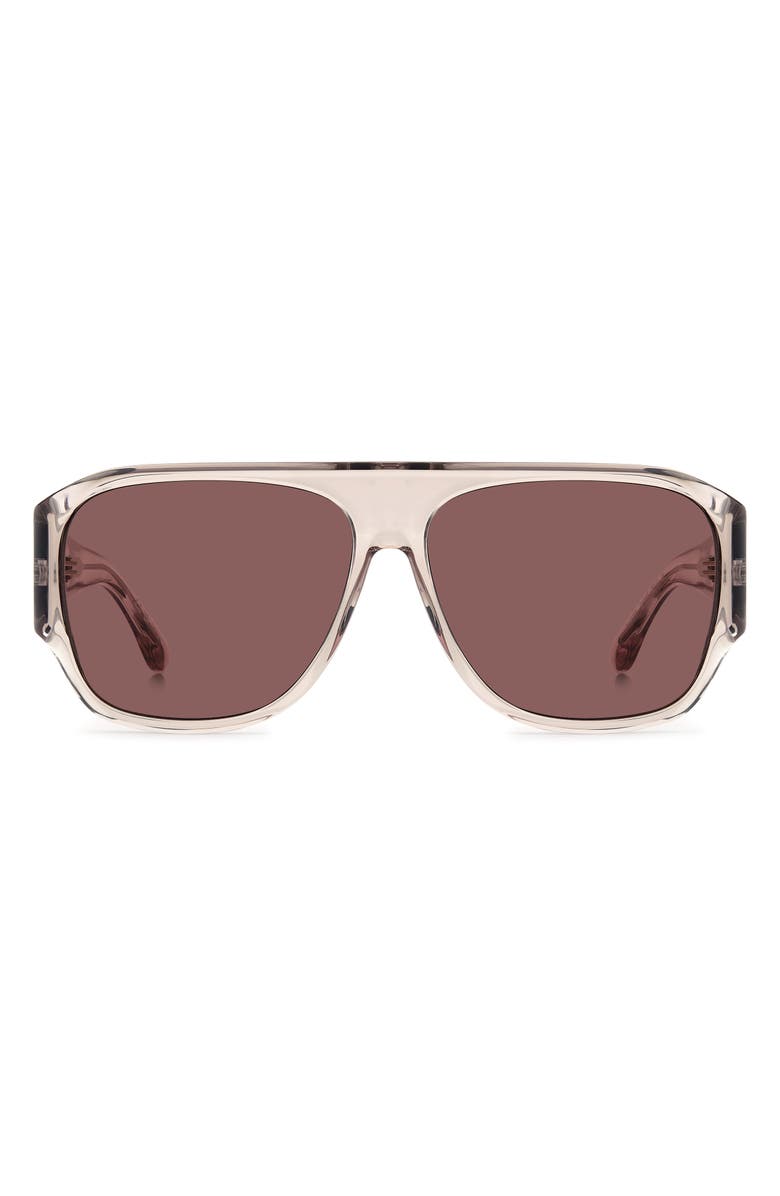 Isabel Marant 60mm Navigator Sunglasses, Main, color, Nude/ Burgundy