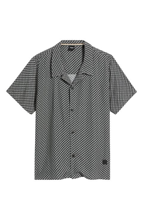 Geo Print Camp Shirt