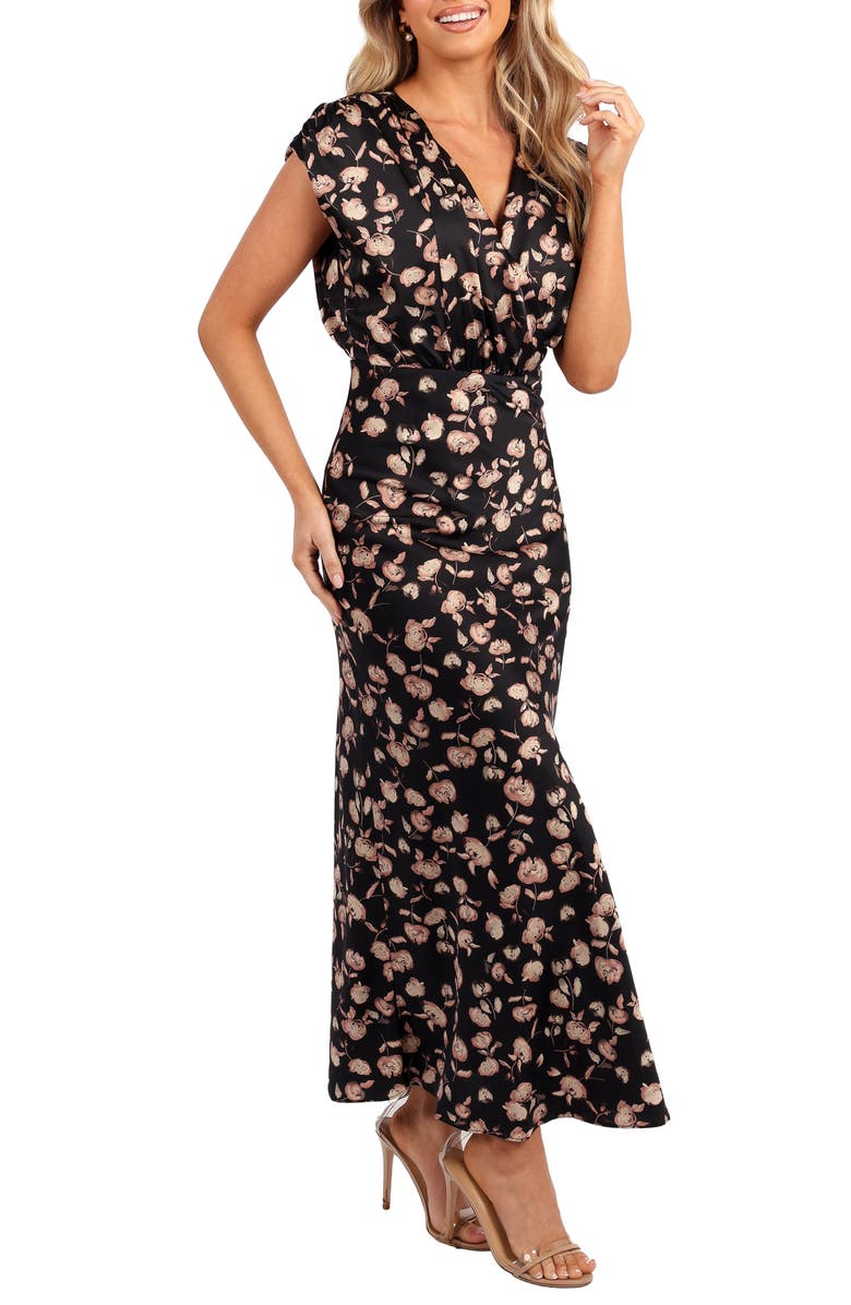 Petal & Pup Amarlee Floral Maxi Dress, Alternate, color, Black Floral