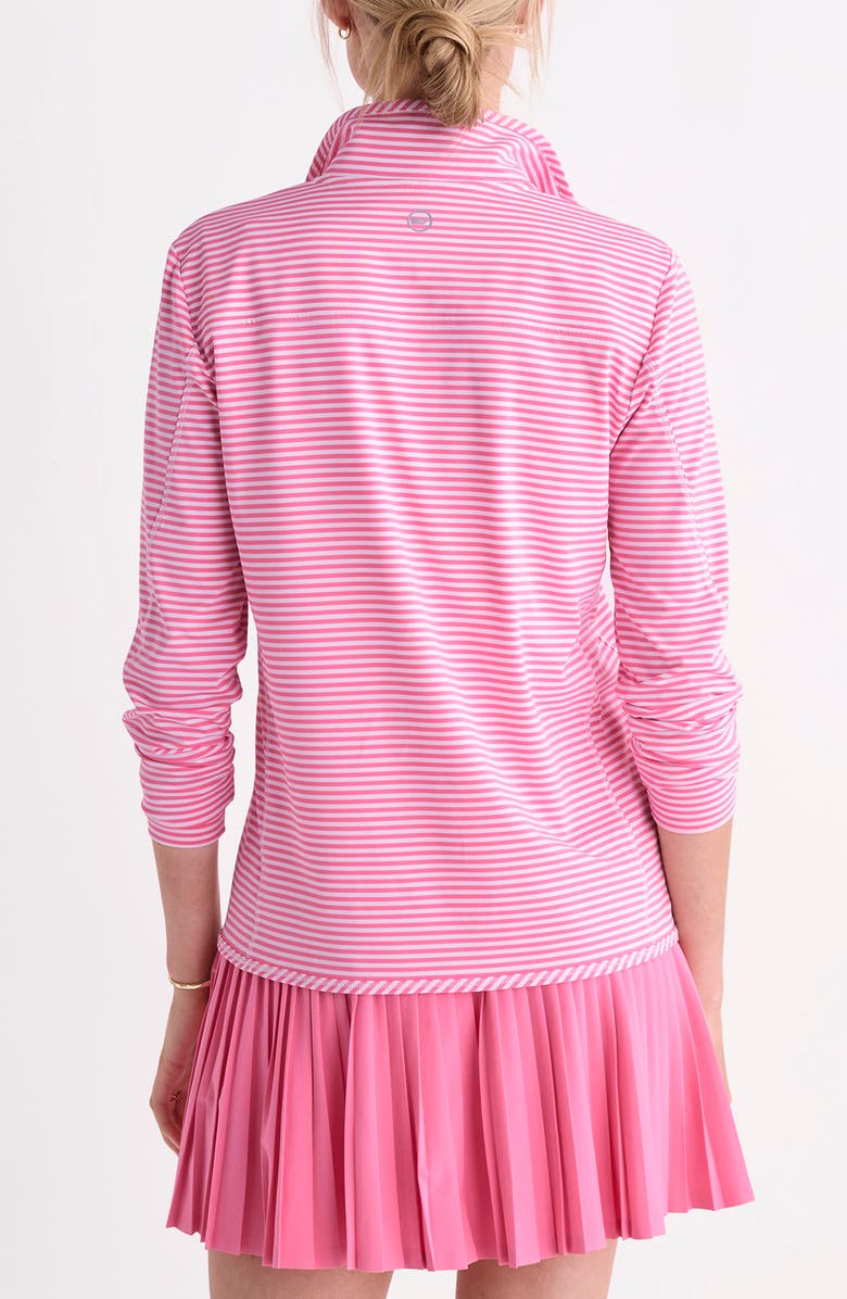 vineyard vines Microstripe Sankaty Half Zip Shep Shirt, Alternate, color, Stripe Bahama Breeze