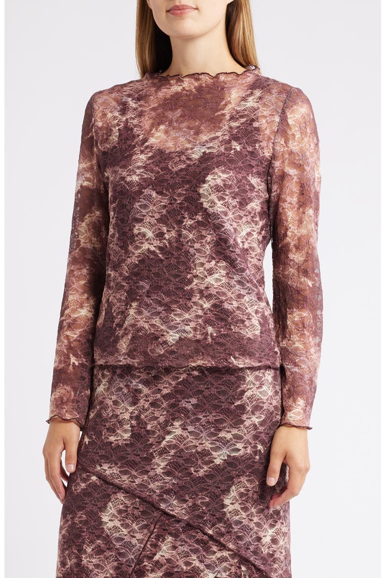 Stretch Mesh Top, Main, color, PLUM CHAMPAGNE