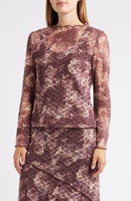 CITY BLUES Stretch Mesh Top