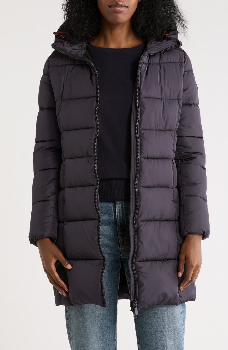 Save The Duck Ludo Hooded Puffer Jacket, Alternate, color, Black