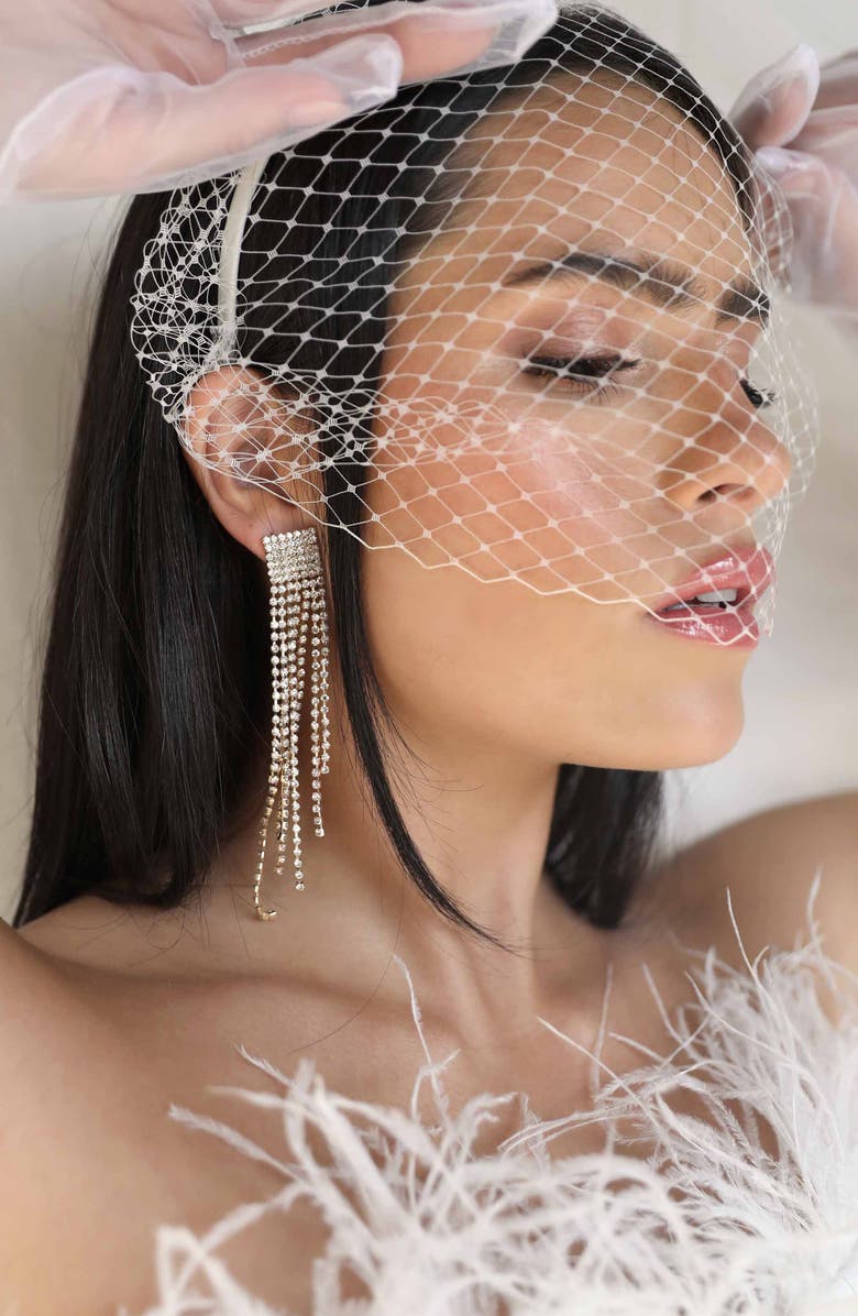 Ettika Crystal Fringe Drop Earrings, Alternate, color, 